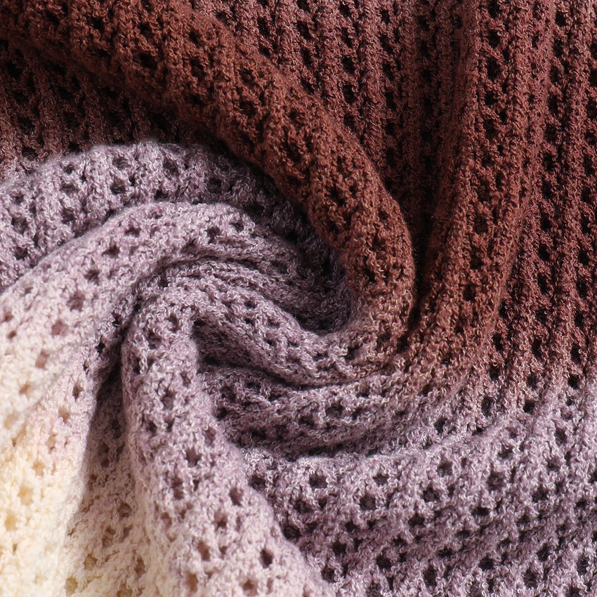 Factory Wholesale Cotton / Bamboo Fiber Hand Embroidery Women Pullovers Knitted Purple/Dark Brown/Beige Camisole For Women