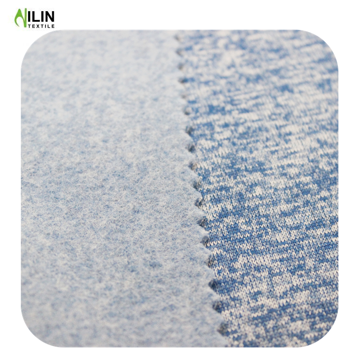 New designed 100% polyester cationic one side brushed fleece fabric