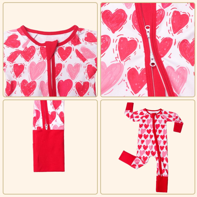 OEM Bamboo Zipper Baby Pajamas ODM Newborn Baby Clothes Clothing Natural Fabric Plain bamboo sleeper Long Sleeves