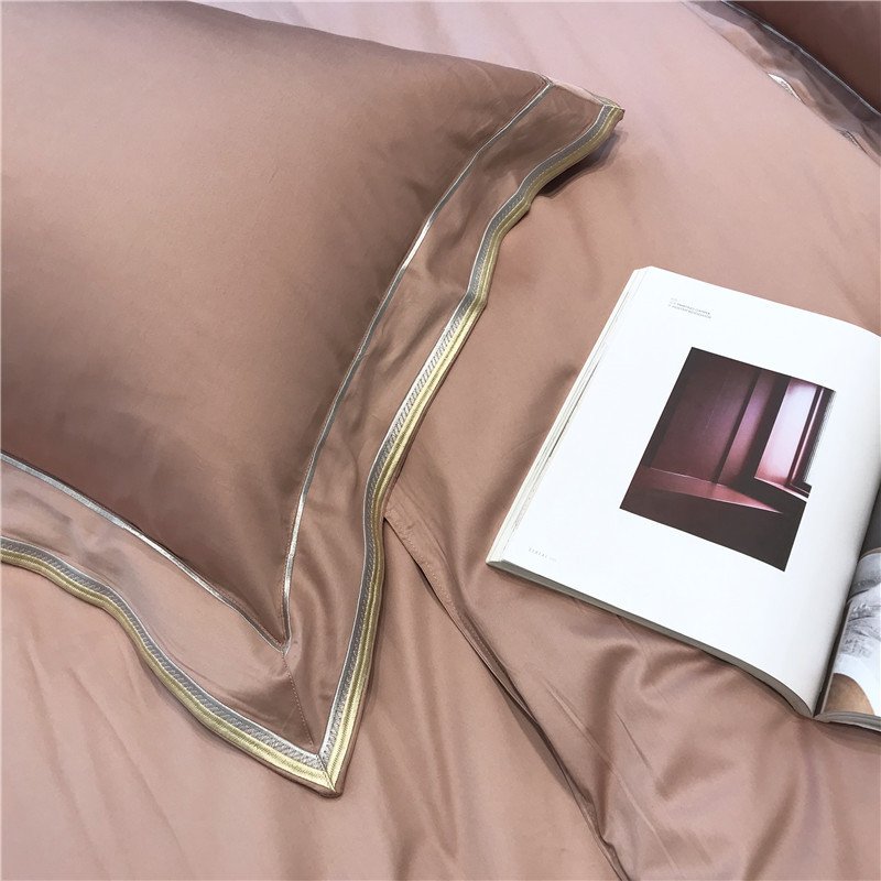 100% Cotton Hot Sale Luxury Bedding Set Wholesale Bed Sheets Duvet Cover Sets solid color Bed Sheet Fabric 500 TC Super Soft