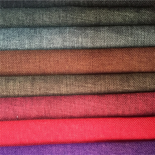 Home Textile Curtain Colorful Orange Cheap 100% Polyester oxford linen Fabric For sofa Living Room Bedroom Office