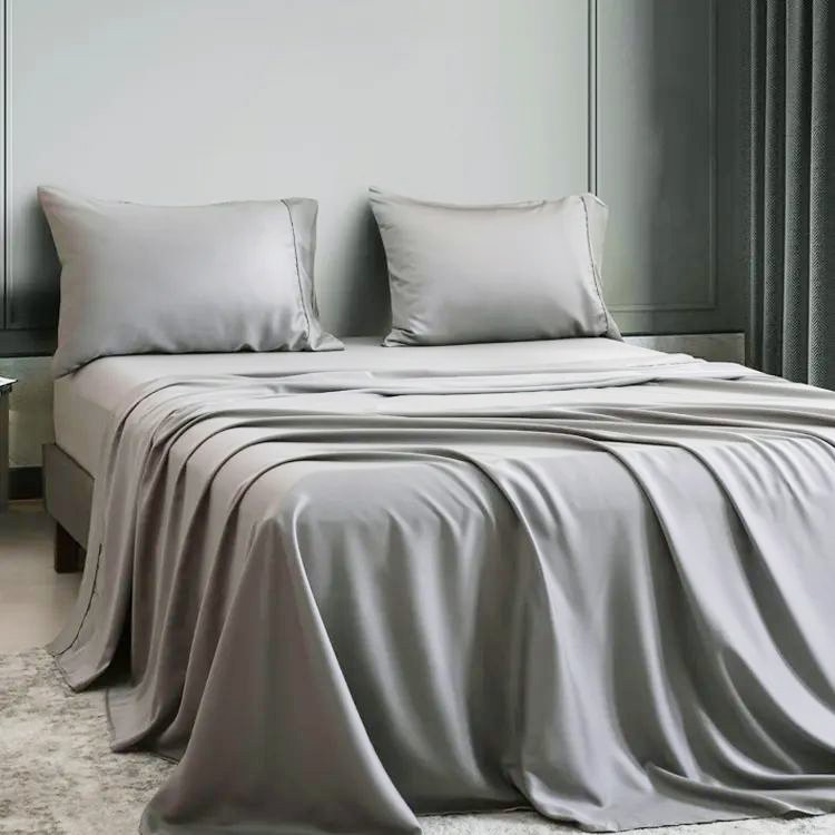 Wholesale 100% Bamboo Bed Sheet Set Natural Soft Cooling Bamboo Bedsheets Bedding Set