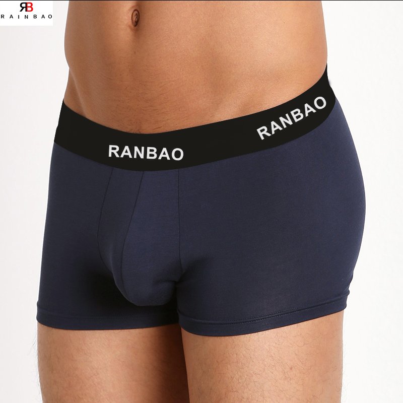 Hot Sale New Style Men'S Underwear Bamboo Fiber Elastic Comfortable Breathable Low-Waist Bamboo Fabric Underwear