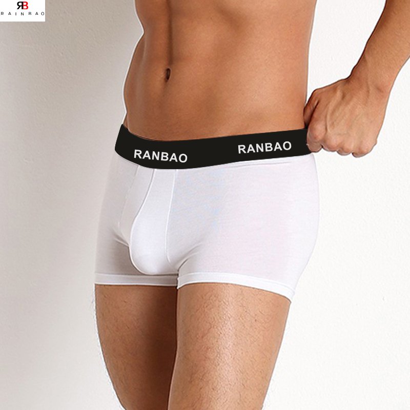 Hot Sale New Style Men'S Underwear Bamboo Fiber Elastic Comfortable Breathable Low-Waist Bamboo Fabric Underwear