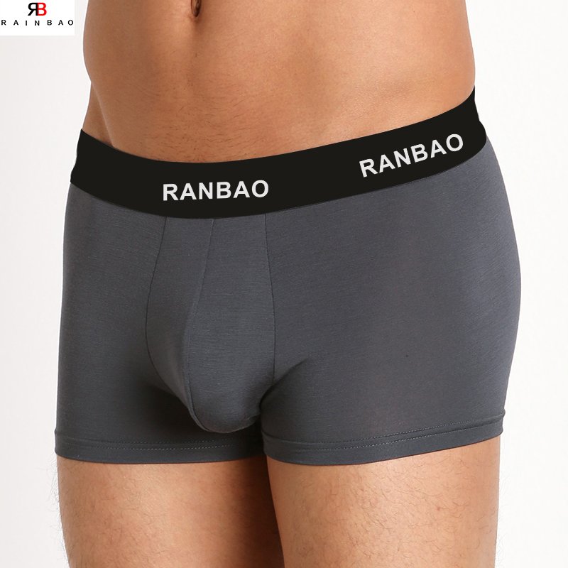 Hot Sale New Style Men'S Underwear Bamboo Fiber Elastic Comfortable Breathable Low-Waist Bamboo Fabric Underwear
