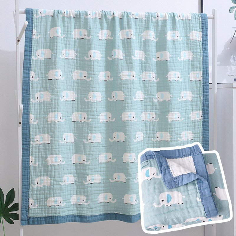 2024 hotsale 4 layersgauze Bamboo cotton Baby Swaddle Muslin Blanket comforter bedding set 120*120cm