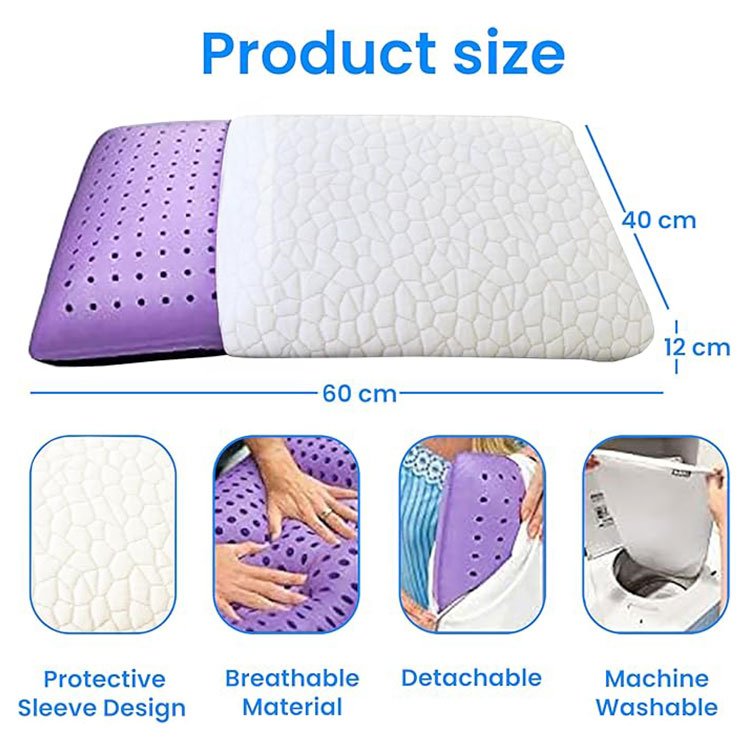 Latex foam memory foam filling design bed pillows with cover for sale