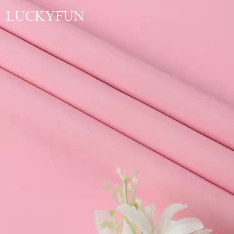 Spring/summer Women Pajamas and Elastic Shirt 100% Polyester Satin Fabric Woven Plaid Lightweight Plain Dyed