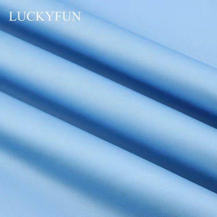Spring/summer Women Pajamas and Elastic Shirt 100% Polyester Satin Fabric Woven Plaid Lightweight Plain Dyed