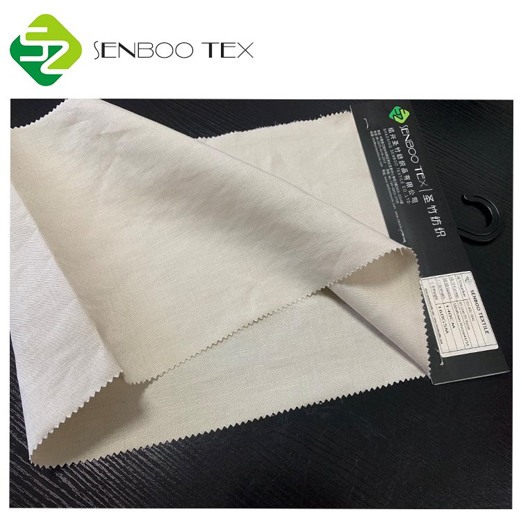 160gsm 55% Linen 45% Viscose Blended Fabric Eco-Friendly Plain Woven & Dyed Softness and Nice Drape for Clothes and Upholstery