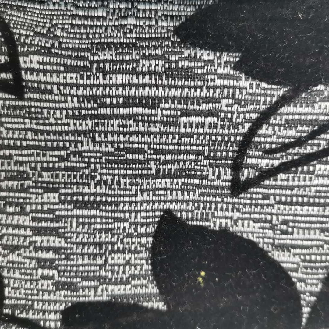 100% polyester flocking linen look upholstery fabric