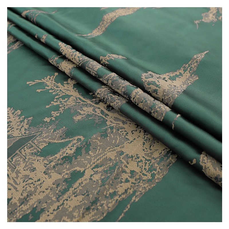 Special patterns High density jacquard curtain home textile fabric curtains fabric for thr living room