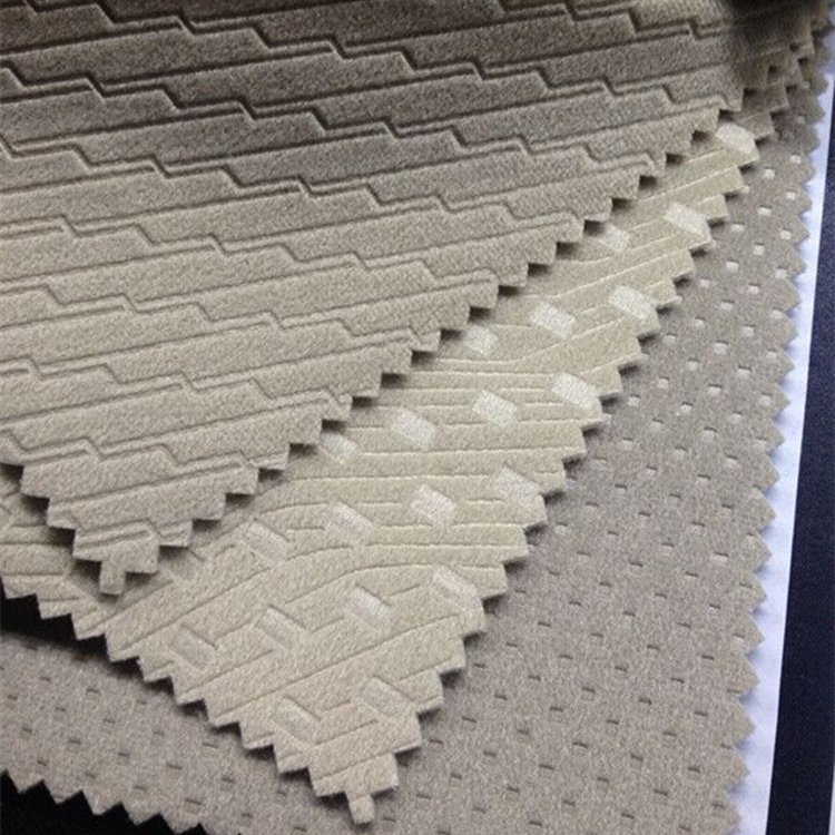 100% polyester bus auto car seat embossed patterns knitting fabric