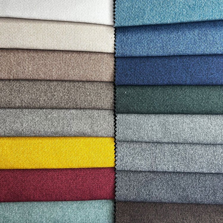 Home deco plain faux linen fabric linen look curtain fabric linen fabric for sofa upholstery