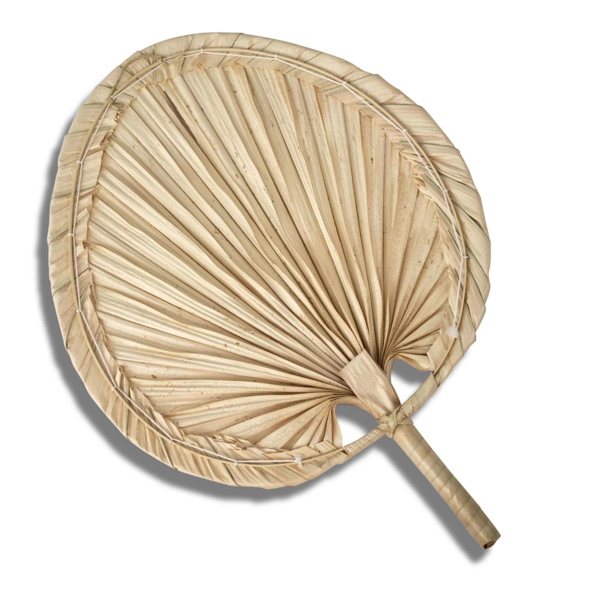 Personalized Rattan Raffia Fan Handmade Palm Leaf Bamboo Handheld Fan Natural Bamboo Fans