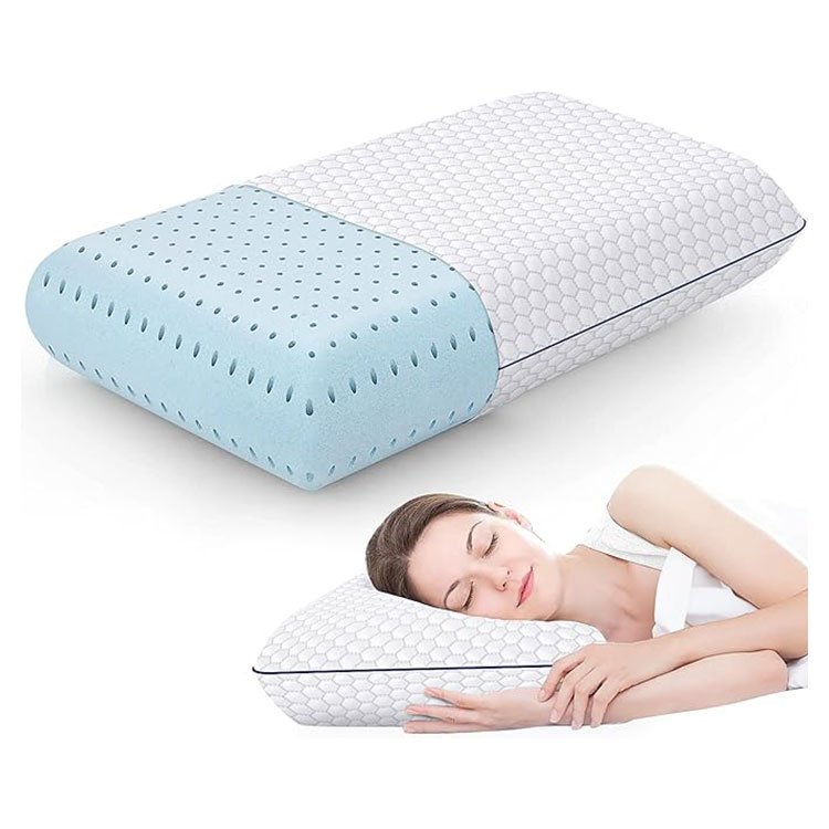 King size adult memory foam cooling gel bed pillow slow rebound side sleep bed pillows for sale