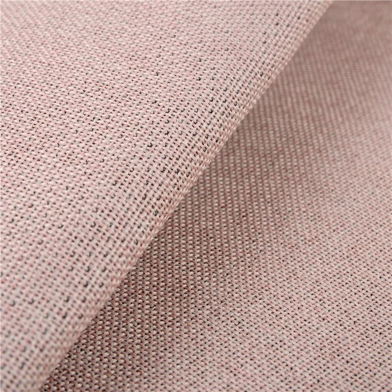 100% inherently flame resistant polyester linen like dim out curtain fabric for hotel