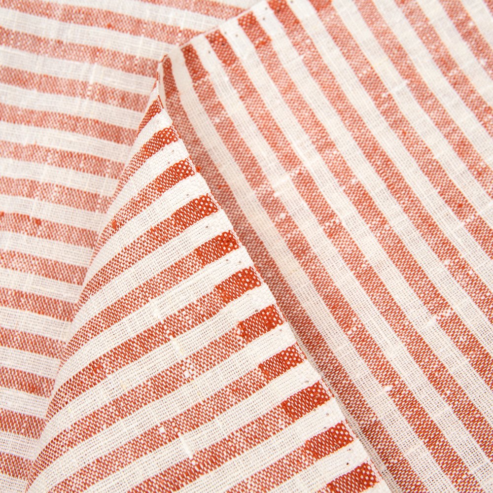 Wholesale 265 GSM 100% Linen Woven Fabric Not Softened Yarn Dyed Breathable for Clothes & Upholstery Home Use