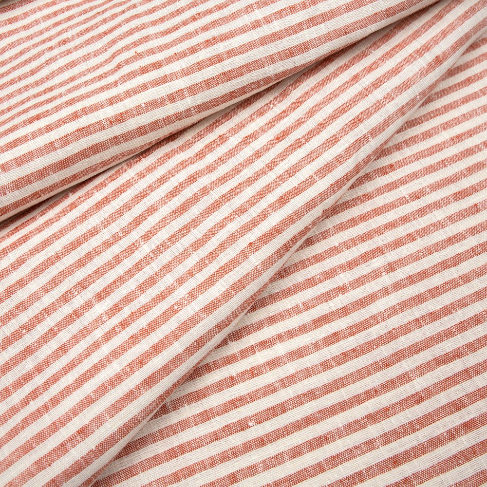 Wholesale 265 GSM 100% Linen Woven Fabric Not Softened Yarn Dyed Breathable for Clothes & Upholstery Home Use