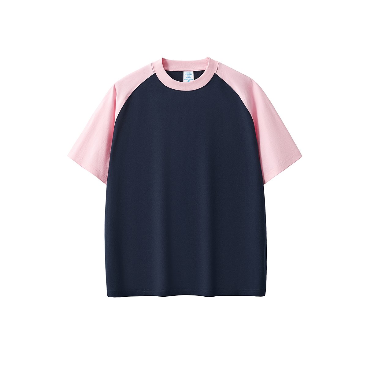 Oversized All Cotton Macaron Color Series Short Sleeved Shirt Heavy Duty Double Yarn Distressed Technics Quick Dry O Neck