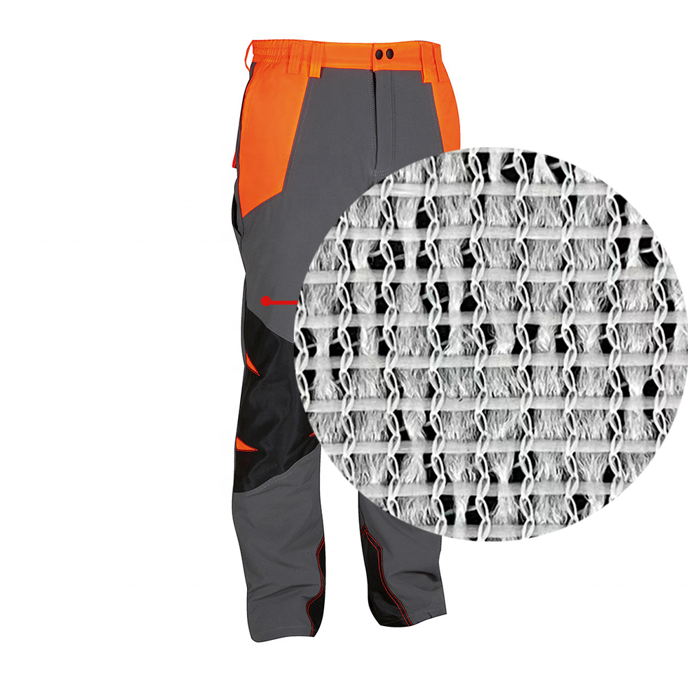 High quality 100%Polyester 0.33mm 111.4gsm China Customized industrial mesh fabric for anti-Chainsaw lining
