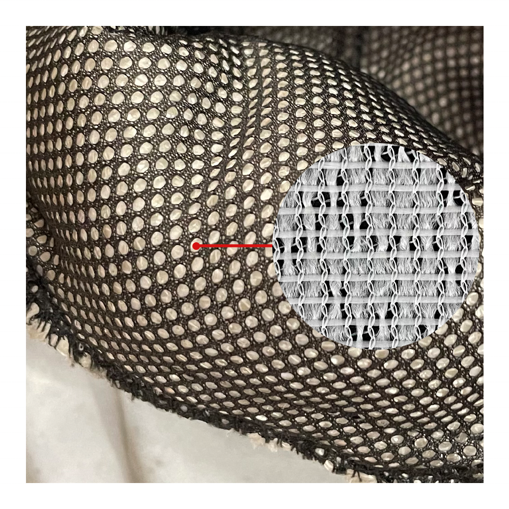 High quality 100%Polyester 0.33mm 111.4gsm China Customized industrial mesh fabric for anti-Chainsaw lining