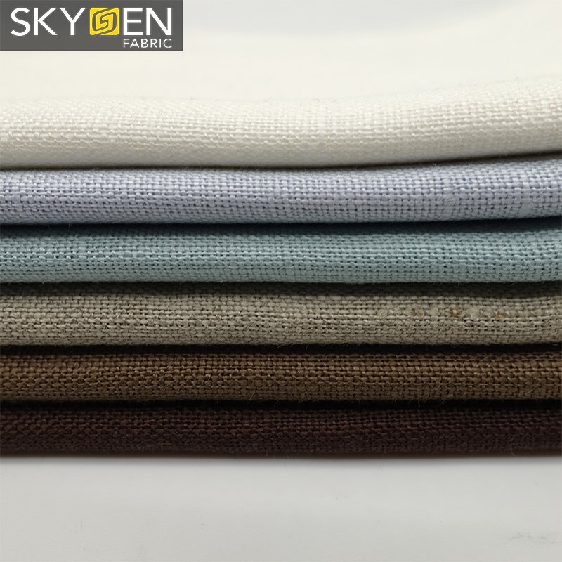 Skygen heavy 200 gsm 100 linen fabric 94 colors textile linen 100% linen fabric heavy fabric