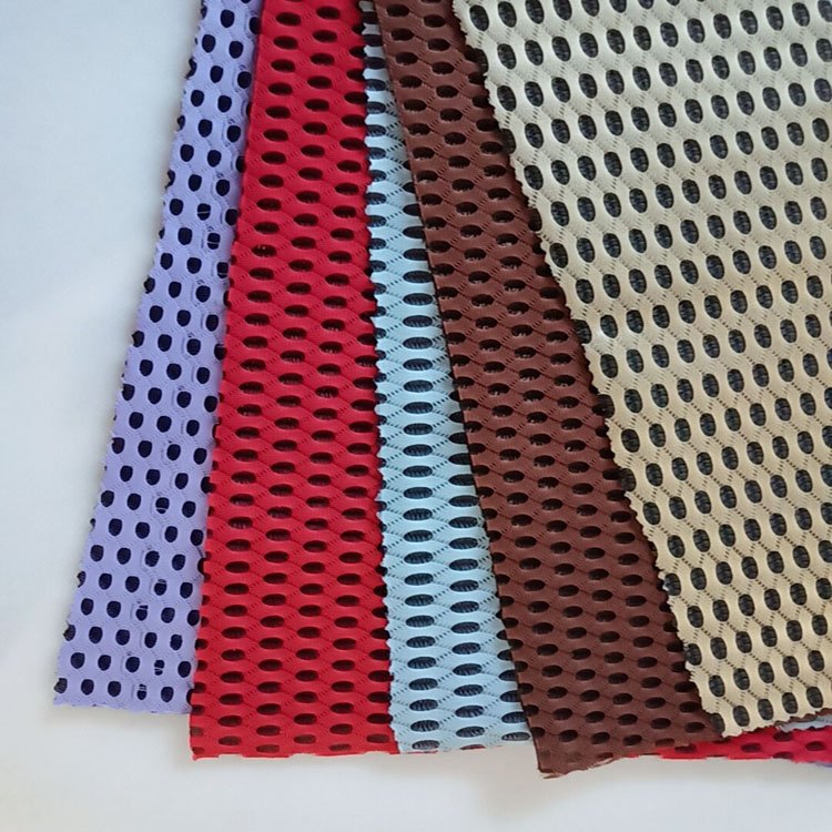 Sports Shoes 100% Polyester Fabric 3d Plaid Tricot Knitted Air Mesh Fabric Office Chair Motorcycle Tear Resistant 1-4mm 1 Meters