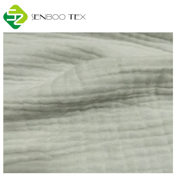 Summer Series Ramie Cotton Gauze Crepe Fabric for Home Textiles and Dresses
