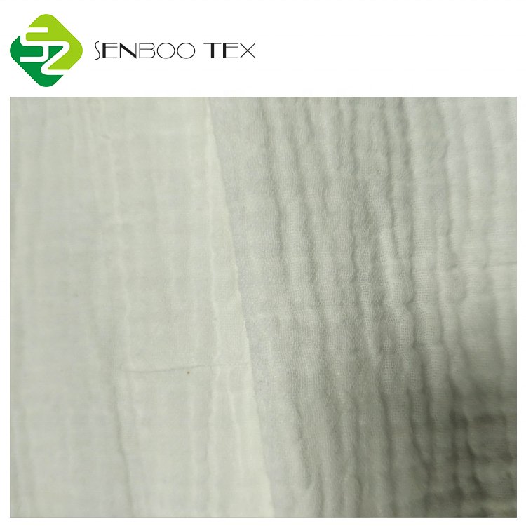 Summer Series Ramie Cotton Gauze Crepe Fabric for Home Textiles and Dresses