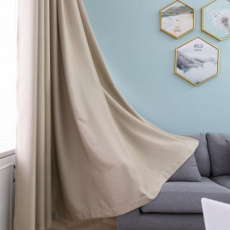 Curtains Blackout Lowest Price European Style Linen Luxury Curtains Blackout Fabric
