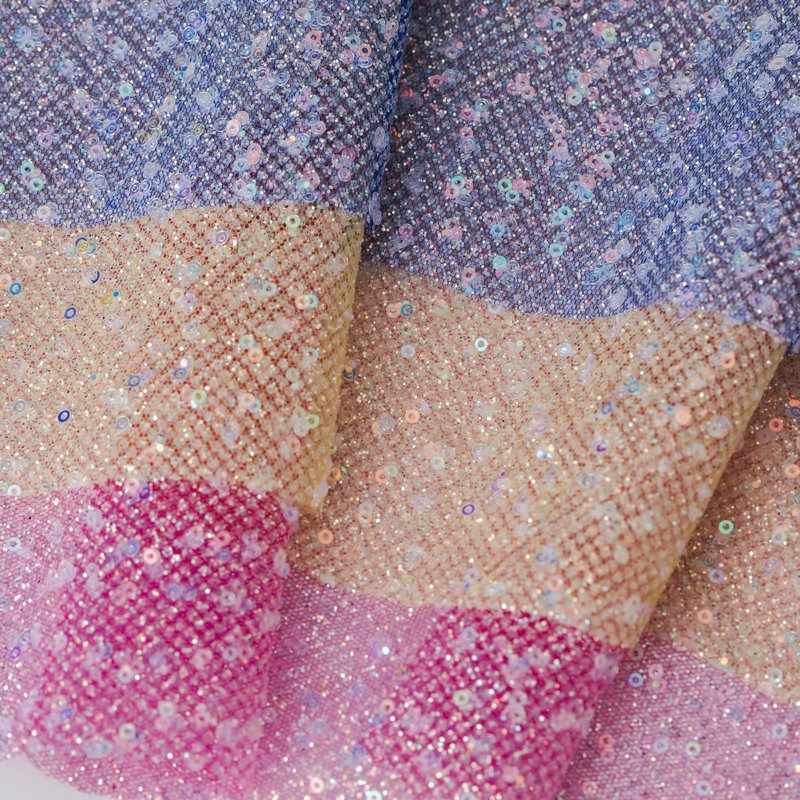 2024 Sequins Mesh FabricGold Spray Wedding Dress Evening Dress Fabric Gold Spray Wedding Clothes Mesh Cloth