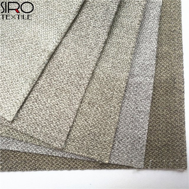 Factory supply woven linen like 100% polyester china curtain fabrics for home curtain