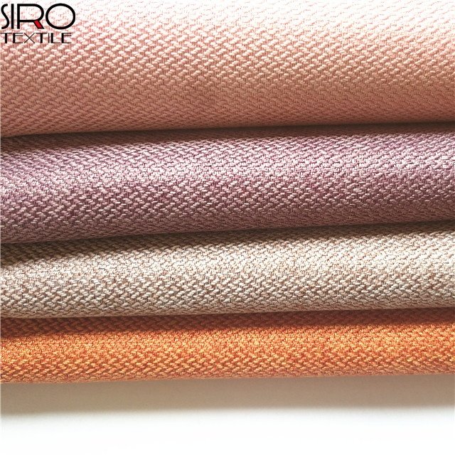 Factory supply woven linen like 100% polyester china curtain fabrics for home curtain