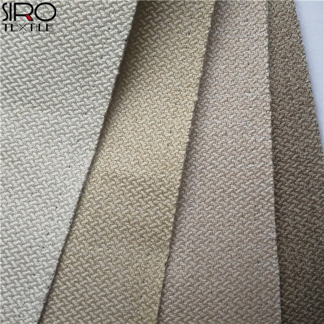 Factory supply woven linen like 100% polyester china curtain fabrics for home curtain
