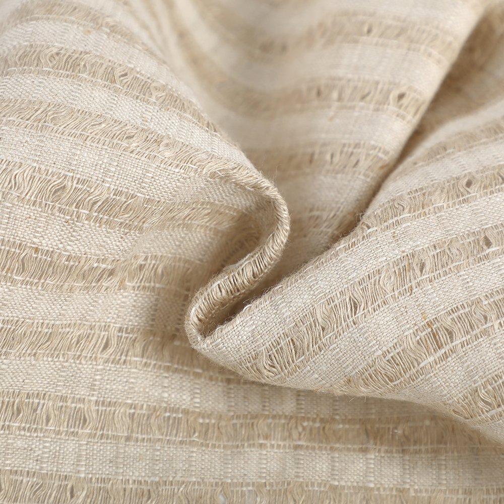 Chinese popular custom linen jacquard 100% pure linen Jacquard fabric for garment