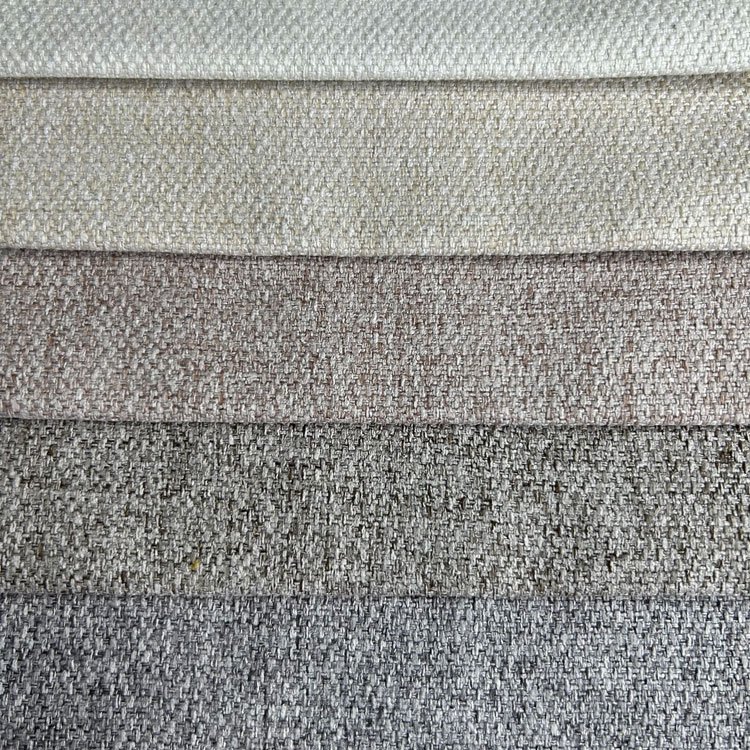 Wholesale Linen Fabric Importer Linen Look 100% Polyester Linen Like Sofa Fabric