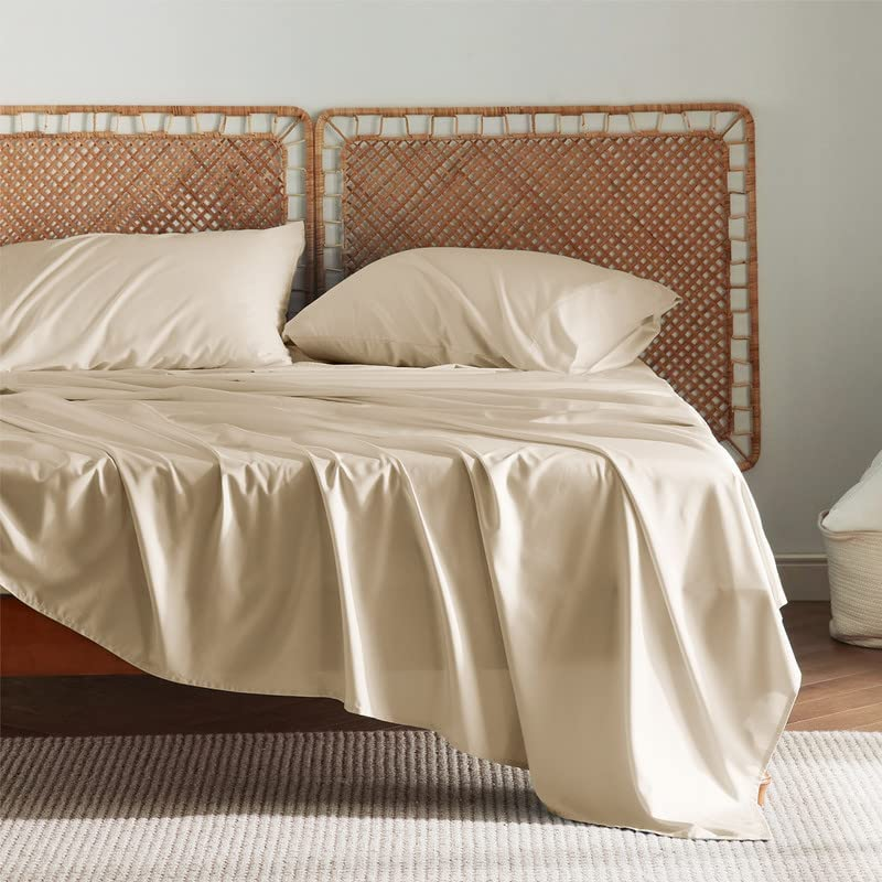 Breathable Bamboo Bed Sheet for Hotel Comfortable Sleeping Sensory Fitted Bedding Sheets