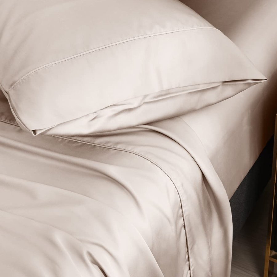 Breathable Bamboo Bed Sheet for Hotel Comfortable Sleeping Sensory Fitted Bedding Sheets