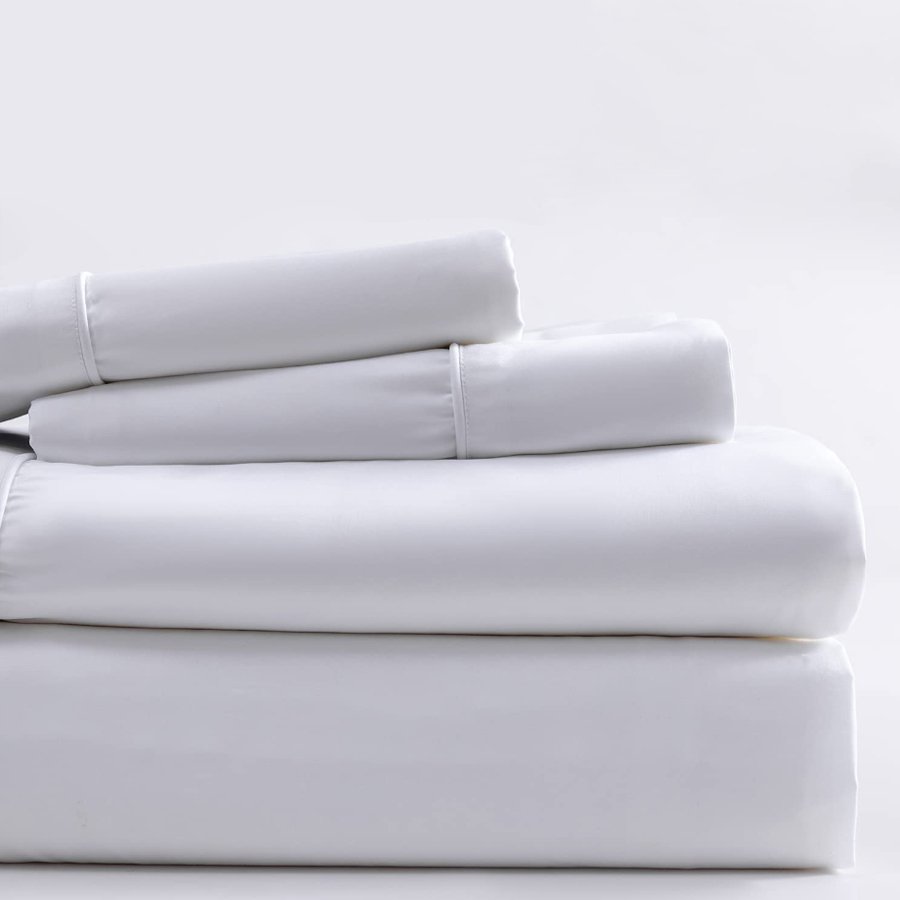 Breathable Bamboo Bed Sheet for Hotel Comfortable Sleeping Sensory Fitted Bedding Sheets