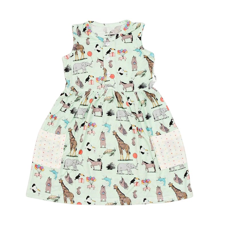 Baby dresses newborn girl clothes summer dresses bamboo Twirly Pocket Dress short sleeve summer girl skirt