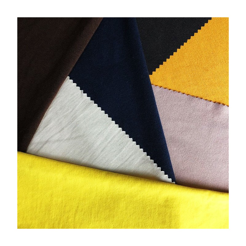 High quality Eco-friendly breathable knitted fabric 220gsm 94%bamboo 6%spamdex solid color jersey fabric for T-shirt