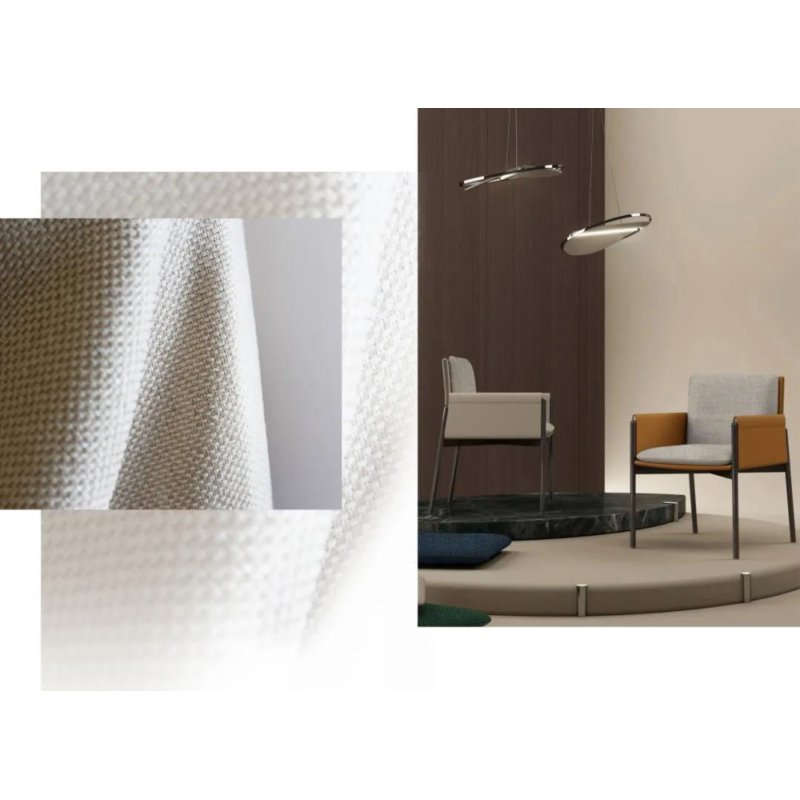 Bomar IVY High Quality Italian Luxury Polyester Linen Cotton Upholstery Fabric Woven Dyed Simple Modern Cut Color Factory Stock