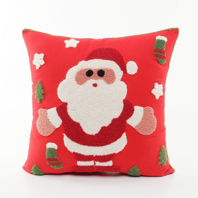 High Quality Cotton Christmas Cushion Cover Luxury Festival Decorative Pillowcase Customized Printed Cheap Price