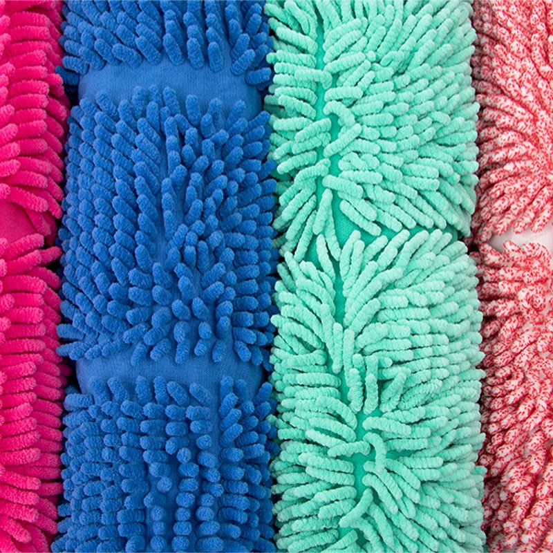 Lumo Factory Customized Microfiber Shaggy Chenille Fabric 100% Polyester Chenille Fabric Roll Chenille Microfiber Mop Pad Cloth