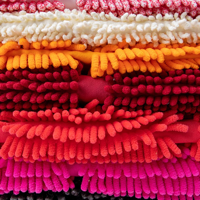 Lumo Factory Customized Microfiber Shaggy Chenille Fabric 100% Polyester Chenille Fabric Roll Chenille Microfiber Mop Pad Cloth