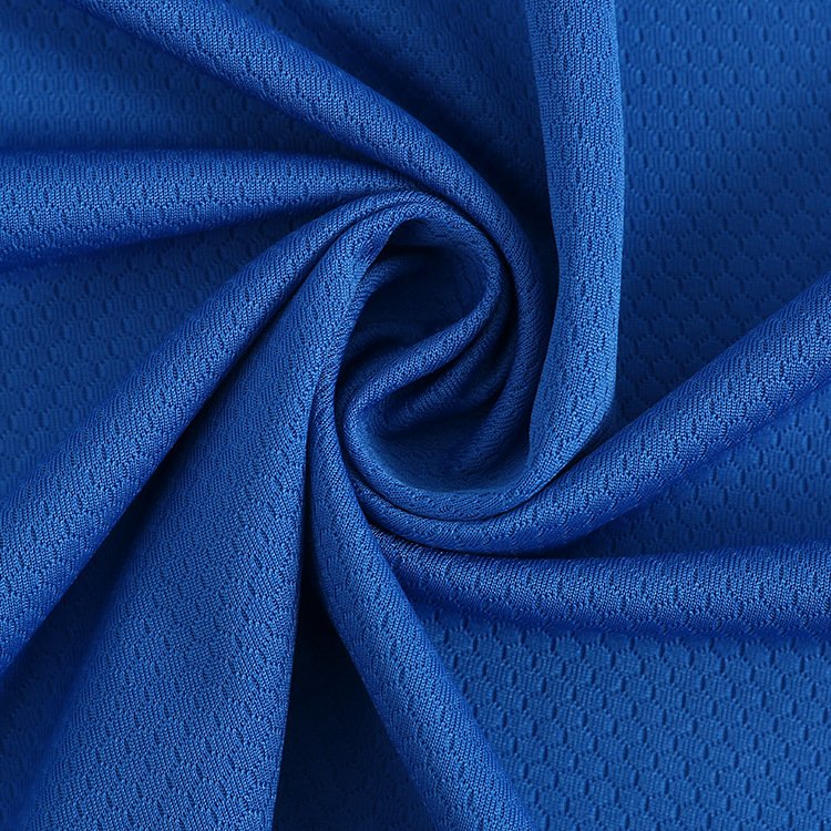 100% Polyester mesh stretch Knitting Shiny Plain Fabric Wholesale Textile Factory Flocking Mesh Fabric for basketball Jersey