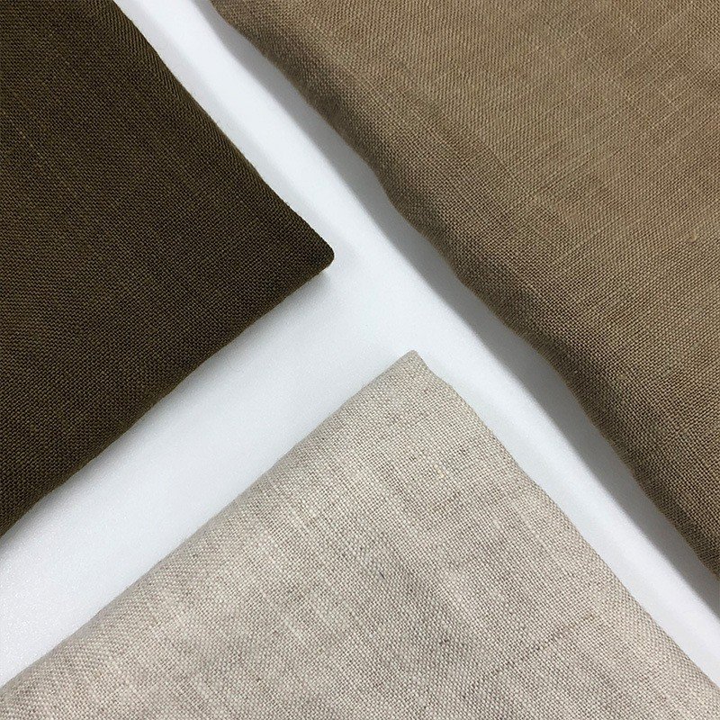 OEKO TEX 100% Pure Waxed Linen Fabric Multi-Color French Flax Soft Woven Plain Style for Sofa Bedding Home Textiles