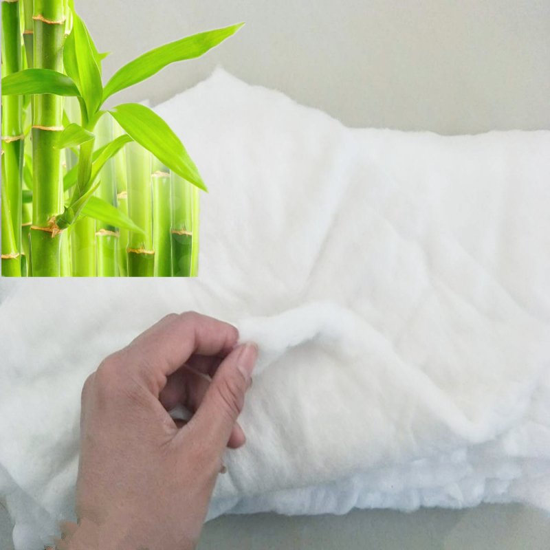 Natural Fiber Bamboo Batting Wadding for Filling Garments Bamboo Fiber