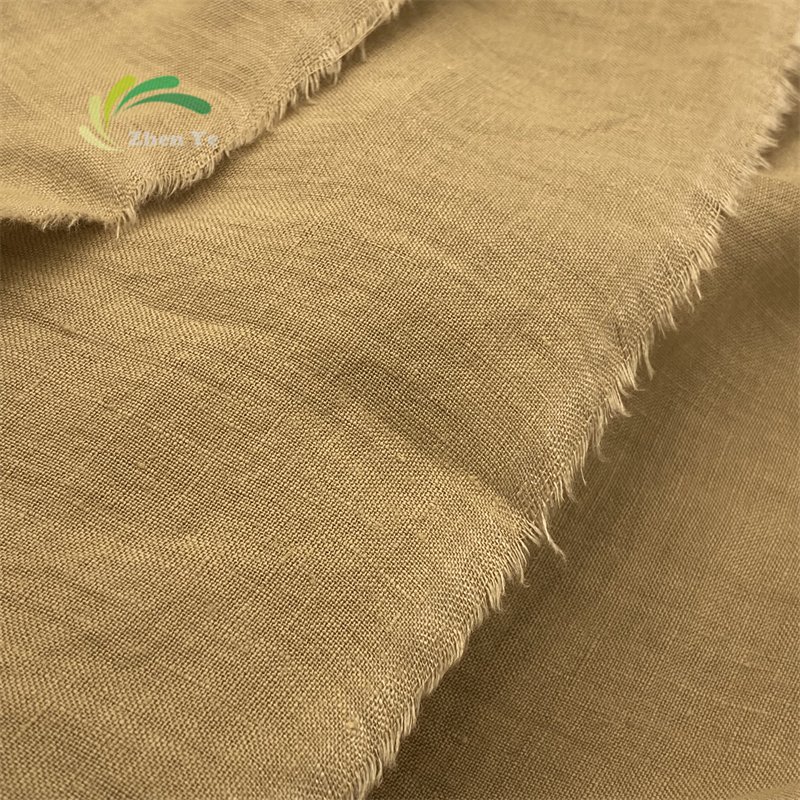 Stock french linen wholesale man shirt suit dress coat cloth pillowcase textile eco-friendly plain washes pure linen fabric